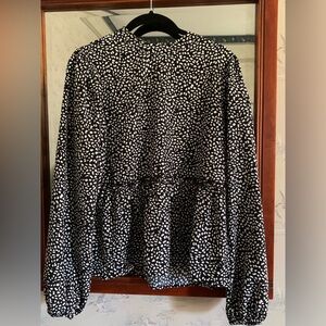 Sanctuary Puff Sleeve Peplum Blouse